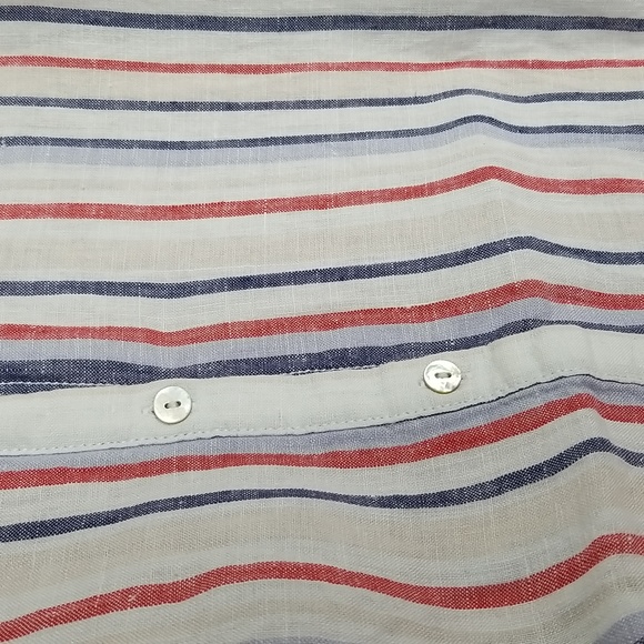 Linen Artisan NY 100% Linen Striped Button Up Size XL - Picture 10 of 16